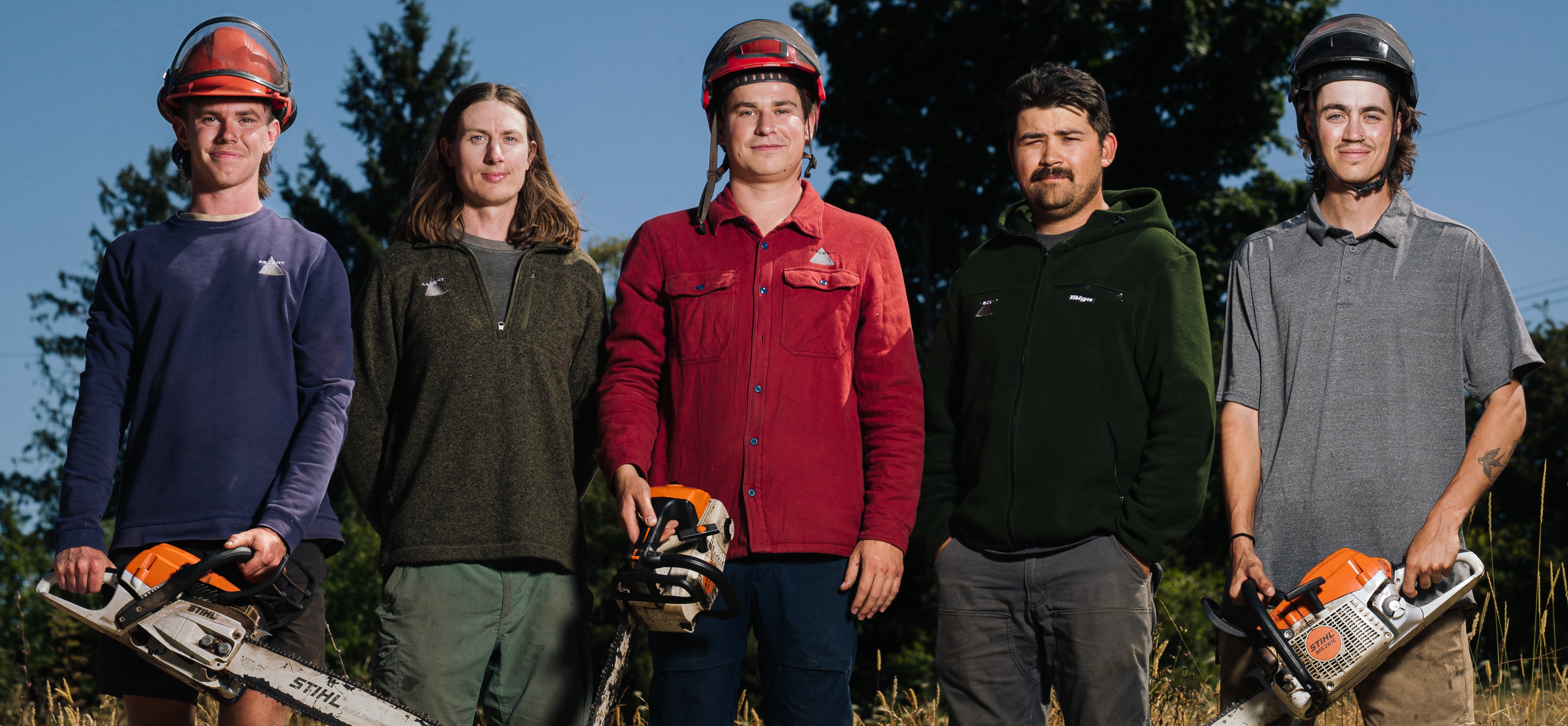 Ascent Yard Care crew on a Greater Victoria property, August 2023, photograph by Jay Wallace